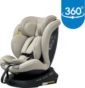 Ding Aiden Autostoel - Beige - 360° Draaibare Isofix Autostoel - i-Size - Vanaf 40 tot 150cm - 0 tot 12 jaar