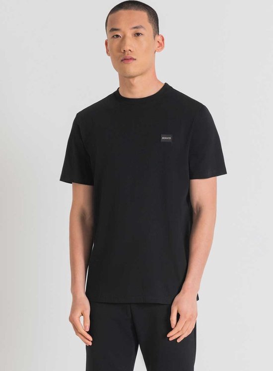 T-Shirt Regular Fit - Zwart - XL