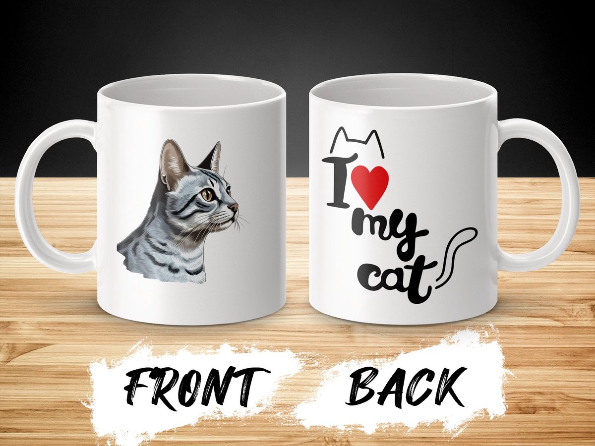 Mok Egyptian Mau cat - kat - I love my cat - cat lovers - katten