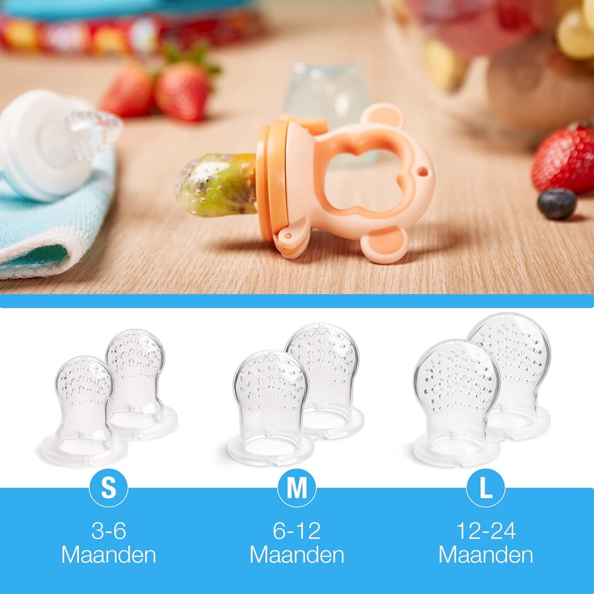 Goedkoopste 6 Silicone Spenen in 3 Maten | Veilig BPA-Vrij Fopspeen Borst Spenen Fruit Spenen Baby Lollipop Teether