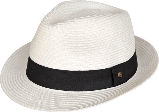 Harley Trilby Chapeau de soleil pour femme et homme Matériau infroissable – Clip Comfy– Taille réglable 61 cm – Ivoire