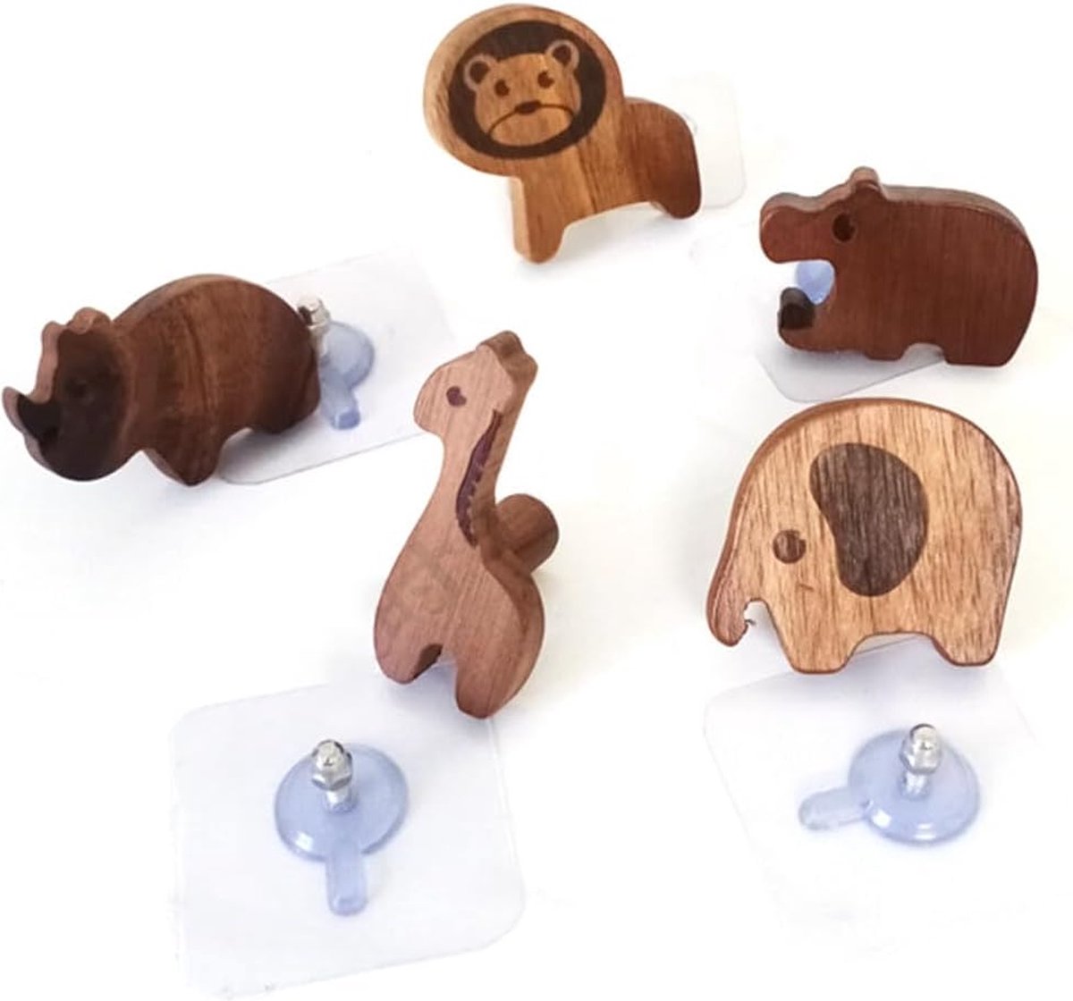 Crochet Mural Animaux 6 Crochets Adhésifs Enfants FainFun - Animaux Mignons Pour Porte-manteau Sans Perçage Porte Manteau Leroy Merlin