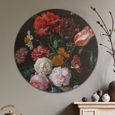 Nature morte cercle mural | Forex | Ø 60 cm | Système de suspension inclus