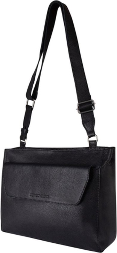 Cowboysbag Medium Schoudertas / Crossbodytas Dames - Leer - Adstock - Zwart