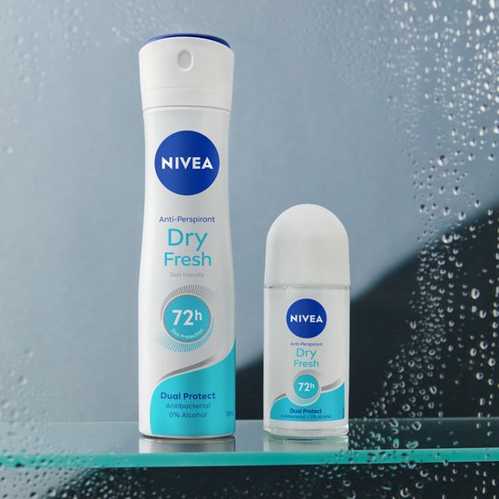 NIVEA Dry Fresh Deodorant Spray - Anti-Transpirant - 72 uur bescherming - Antibacterieel - Alcoholvrij - Frisse geur - 6 x 150 ml - Voordeelverpakking - NIVEA