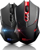 X08 Black/Red 1.5V 6.8mA 2.4Ghz Wireless Optical Gaming Mouse