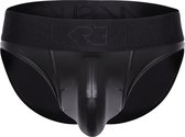 Sukrew Rubber Look Classic Brief Nightlife Black - MAAT M - Heren Ondergoed - Slip voor Man - Mannen Slip