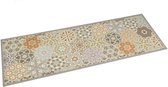 vidaXL - Keukenmat - wasbaar - zeshoekpastelprint - 60x180 - cm - fluweel