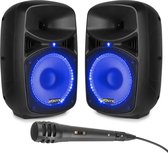 Karaoke set voor volwassenen met Vonyx VPS082A geluidsinstallatie - Bluetooth - 400W