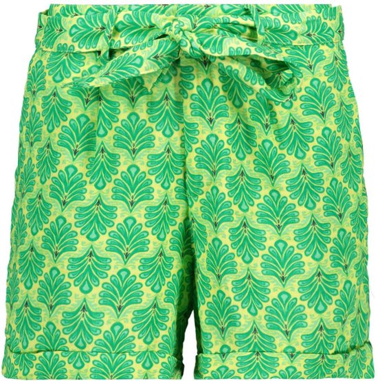 Only Broek Onlthyra Aop Paperbag Shorts Wvn Cs 15301587 Deep Mint/green Dames Maat - XS