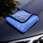 Mikrofasertücher Auto 3 Stück 500 GSM Poliertuch Lackpflege - extreem saugstark en schoonnd weich für die Pflege von Auto en Motorrad Trocknen, Polieren - 30 x 30 cm (3PCS) Blauw