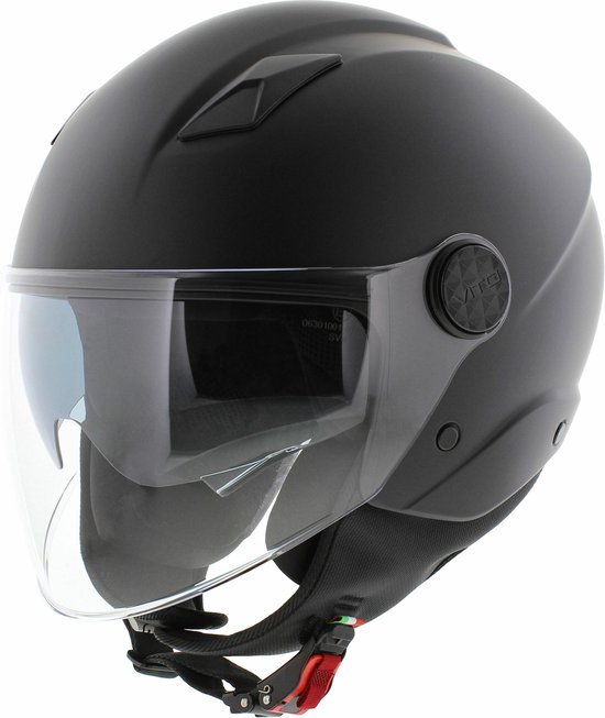 Vito jet helm Sarenta mat zwart XS - Motor / Scooter