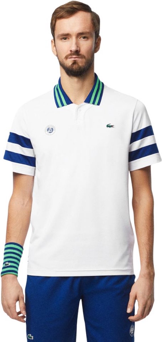 Lacoste polo shirt heren HP Roland Garros Edition DaniiL Medvedev Sport Polo 03 Wit