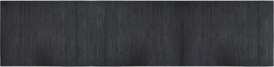 vidaXL - Vloerkleed - rechthoekig - 70x300 - cm - bamboe - grijs