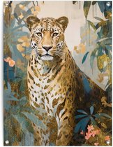 Tuinposter Gold Cat 80x60 cm