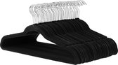 Smalle en antislip kleerhangers voor overhemden/kostuum/pak van 50 zwart - Handige oplossing voor kledingorganisatie kledinghangers