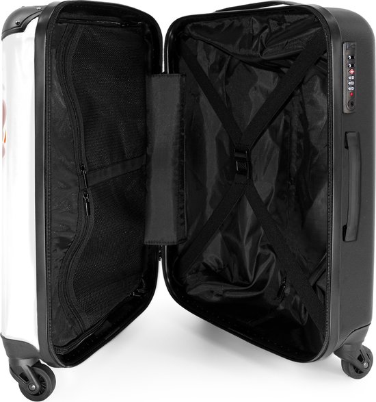 NoBoringSuitcases.com® - Grande valise enfant Véhicule de pompiers - Garçons - Enfant - Rouge - Bagage - Valise de voyage - Valise chariot - Valises 67cm