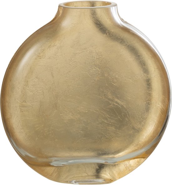 J-Line Vase Miki Verre Transparent/Or Small