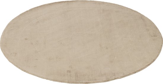 J-Line tapijt Rond Handgemaakt - viscose - beige