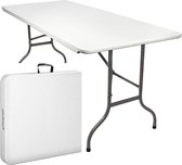 Inklapbare Vouwtafel - plooitafel - klaptafel 183x70x74 cm - Wit camping table