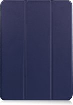Hoes Geschikt voor iPad Air 2024 (11 inch) Hoes Tri-fold Tablet Hoesje Case Met Uitsparing Geschikt voor Apple Pencil - Hoesje Geschikt voor iPad Air 6 (11 inch) Hoesje Hardcover Bookcase - Donkerblauw