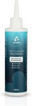 Witte fles EasyGlide Toy Cleaner, rechtopstaand op witte ondergrond. Blauw en teal label.