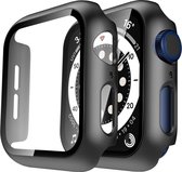 Apple Watch 40mm Serie 4 Serie 5 Serie 6 Serie SE Serie SE 2eme Generation - Hoesje Harde beschermhoes swart scherm gehard glas