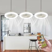 JOYINLED Ventilateur de plafond avec Siècle des Lumières - Lampes de plafond - Ventilateurs - Télécommande du ventilateur de plafond - Lampe LED - 3 vitesses - 3 choix d'éclairage - Wit