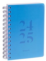 Brepols agenda 2024-2025 - WIRE-O - PP - Dagoverzicht - Blauw - 11.5 x 16.9 cm