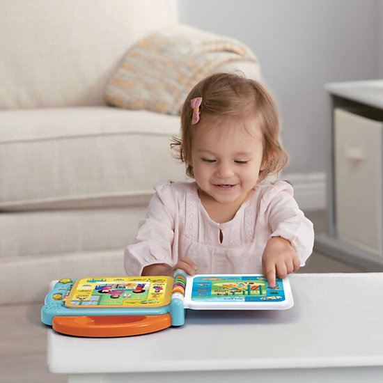 VTech Baby Mijn Eerste 100 Woordjes Leuke Plekken - NL/EN - Educatief Babyspeelgoed - Woordjes Leren - Lezen en Geluiden - Cadeau - Baby Speelgoed 1.5 tot 4 Jaar - VTech