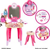 Klein Toys Barbie beautystudio "happy vibes" - incl. gebruiksvoorwerpen en nageldroger met lucht- en lichteffecten - roze beige