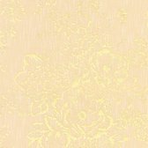 Barok behang Profhome 306573-GU textiel behang gestructureerd in barok stijl glanzend goud crèmewit 5,33 m2