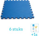 Intex Zwembadtegels - 50x50 cm - (8 stuks per verpakking) - Blauw - 6 stuks - Voordeelverpakking - Inclusief WAYS Testrips (1 stuks)