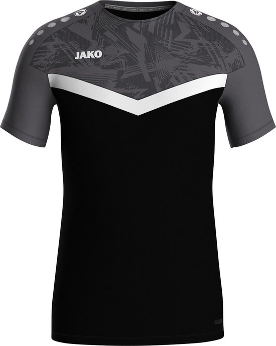 Jako Iconic T-Shirt Heren - Zwart / Antraciet | Maat: 3XL