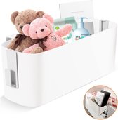 Bedorganizer om op te hangen, robuust, hangend hangbed, organizer, opbergmand met 2 afneembare haken, babybedorganizer voor boek, magazijn, speelgoed, mobiele telefoon, hoofdtelefoon