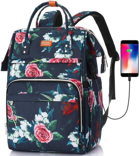 Laptop Rugzak Dames 17,3 inch,Waterdichte & Anti Diefstal,School Rugzak Tas voor Meisjes Tienermeisjes,Vrouwen Rugtas voor Reizen,Werk,Universiteit,Donkergrijs