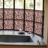 Vensterfolie decoratiefolie privacy film ondoorzichtig hoge kwaliteit 45 x 300 cm double-sided boho pebbles
