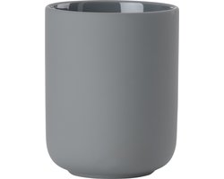 Zone Denmark Ume Tandenborstelbeker - Beker voor Tandenborstels - Tandenborstelhouder - Toilet & Badkamer Accessoires - 10,3 x 8,3 cm - Grijs