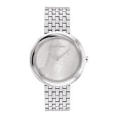 Calvin Klein CK25200320 Twisted bezel Dames Horloge - Mineraalglas - Staal - Zilver - 34 mm breed - Quartz - Vouw/Vlindersluiting - 3 ATM (spatwater)