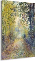 In het bos - Pierre-Auguste Renoir schilderijen - Kleurrijk schilderij - Muurdecoratie Oude meesters - Muurdecoratie industrieel - Schilderijen canvas - Wanddecoratie slaapkamer 40x60 cm