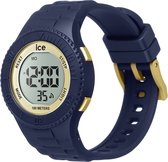 Ice Watch ICE digit - Dark blue gold 021618 Horloge - Siliconen - Blauw - Ø 32 mm
