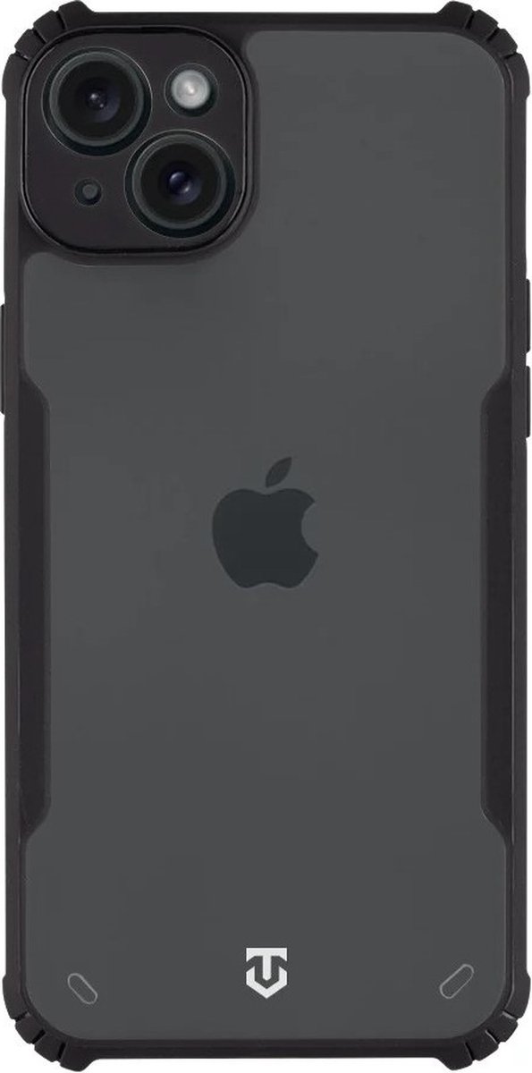 Tactical iPhone 15 Quantum Stealth Cover – Transparant Hoesje – Clear Black
