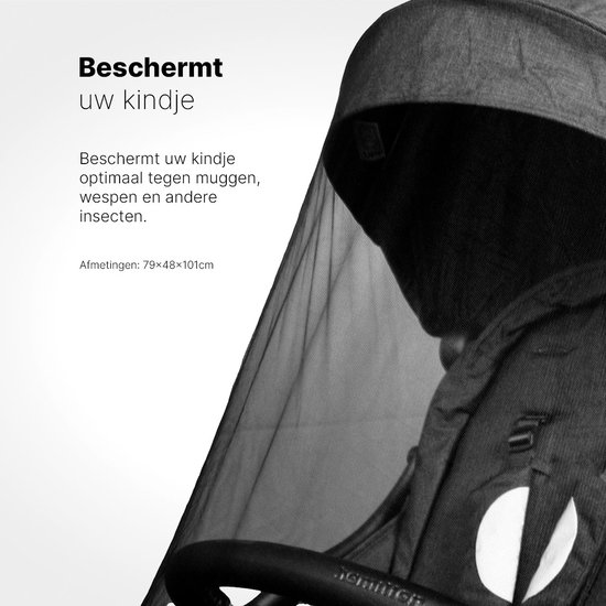 Hamilton by Yoop Buggy Muggennet - Kinderwagen Klamboe - Anti- Wespen, Muggen en Vliegennet voor Wandelwagen van Hamilton — afbeelding 2