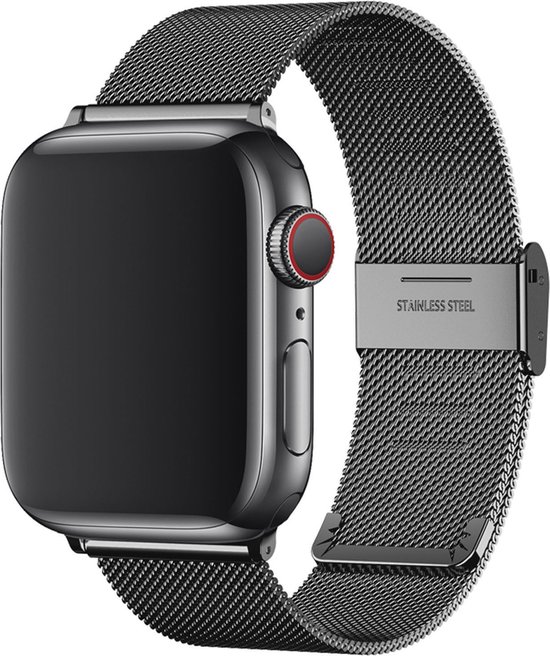 MMOBIEL Metalen Horlogebandje Geschikt voor Apple Watch Bandjes 42mm 44mm 45mm 49mm - Metalen Roestvrije Stalen Vervangende Band Geschikt voor iWatch Ultra / 2 SE, Series 9 8 7 6 5 4 3 2 1 - Zwart