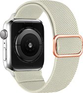 MMOBIEL Rekbaar Solo Loop Horlogebandje Geschikt voor Apple Watch Bandjes 42mm 44mm 45mm 49mm - Nylon Vervangende Band Geschikt voor iWatch Ultra / 2 SE, Series 9 8 7 6 5 4 3 2 1 - Starlight