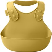 BIBS Overall Slabbetje - Mustard - Scandinavisch Design - Praktisch Opvangzakje - Knoeiproof - Voedingskwaliteit - BPA-vrij