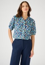Damart - Bedrukte blouse in jacquard met reliëf Climatyl - Vrouwen - Blauw - 44