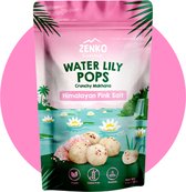 ZENKO Water Lily Pops - Himalayan Pink Salt (12x28g) | Vegan, glutenvrij, 10% proteïne | Gezonde snack | Beter dan popcorn!