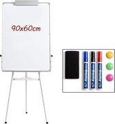 Whiteboard met driepootstandaard, magnetisch droog afwasbaar board/flipchart schildersezel, whiteboard, in hoogte verstelbaar standaard