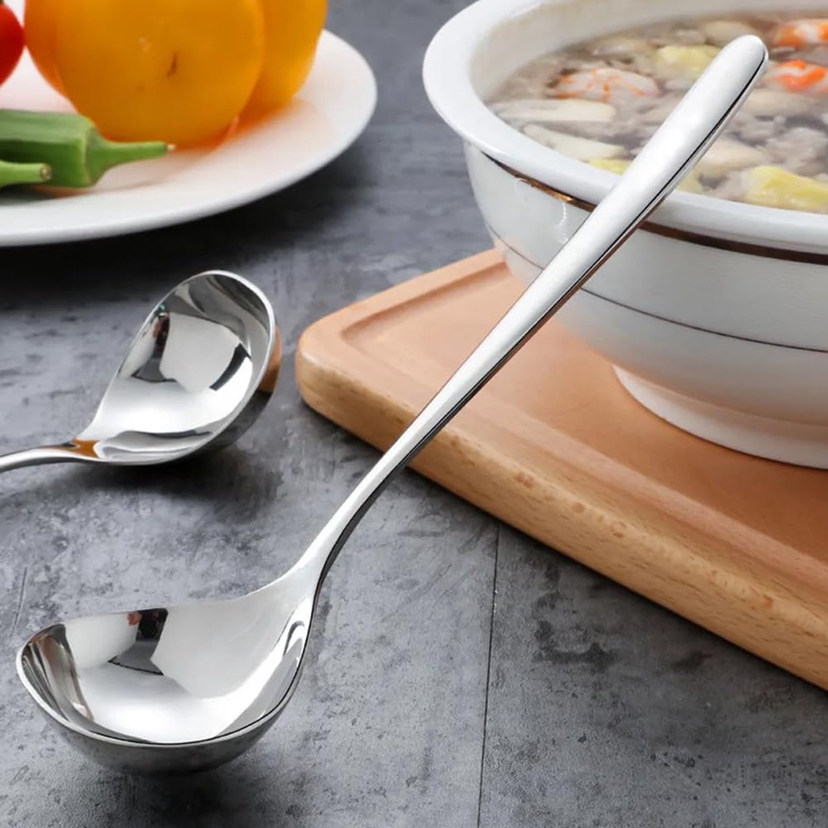 Soeplepels - KitchenCraft - RVS - Zilver Lepels
